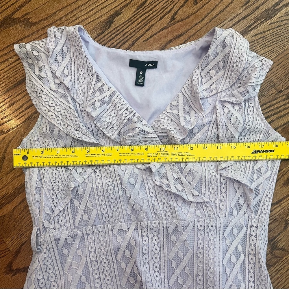 Aqua Lavender Lace Mini Dress with Liner - Medium - Picture 3 of 8